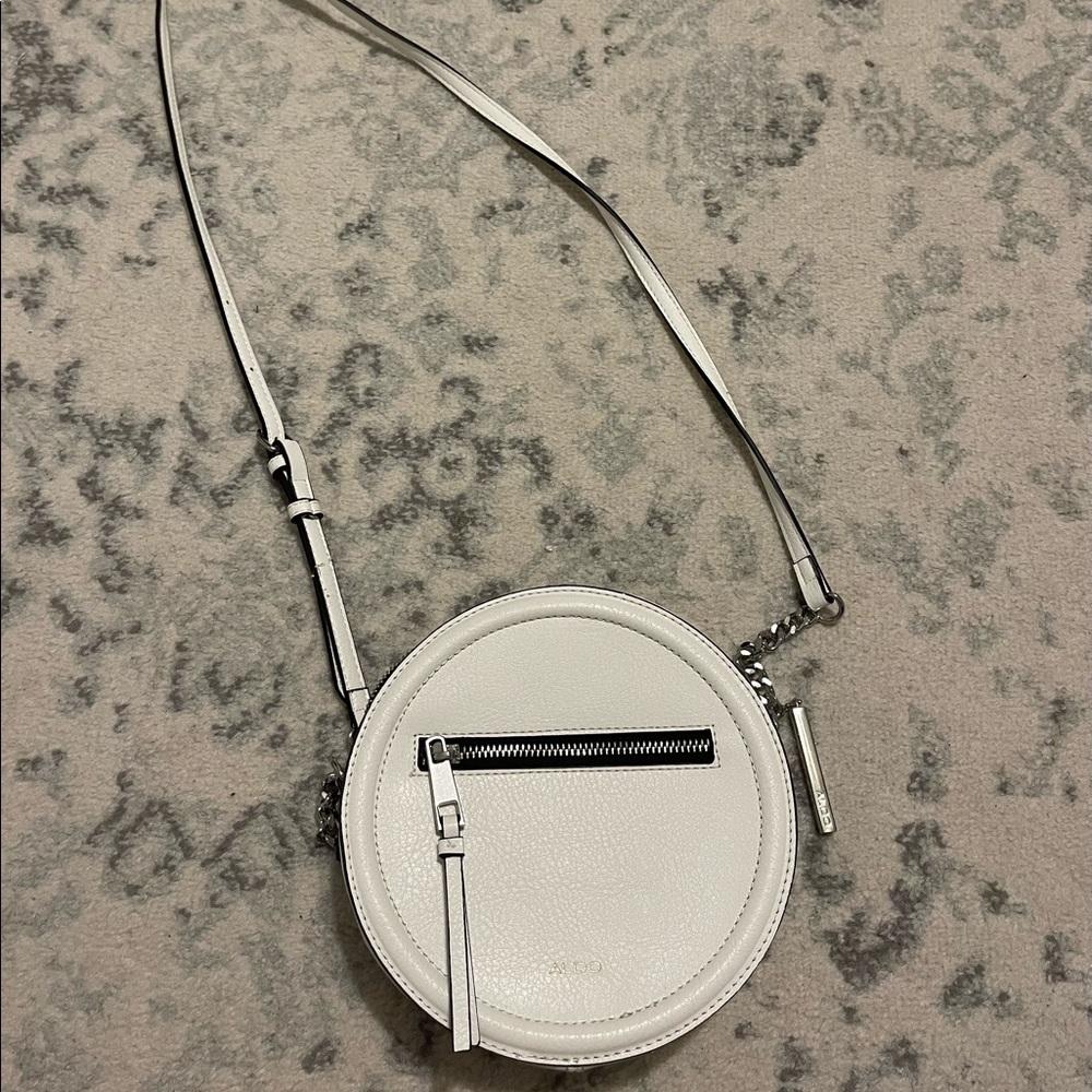 Aldo White Circle Purse